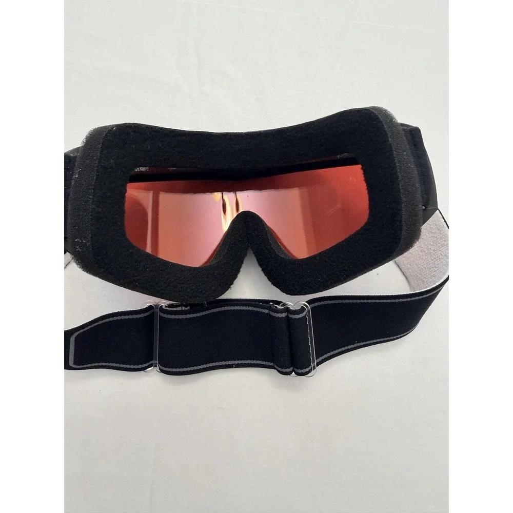 Bolle Ski Goggles Mens Black Red Tinted Shield Adjustable Strap Snowboarding